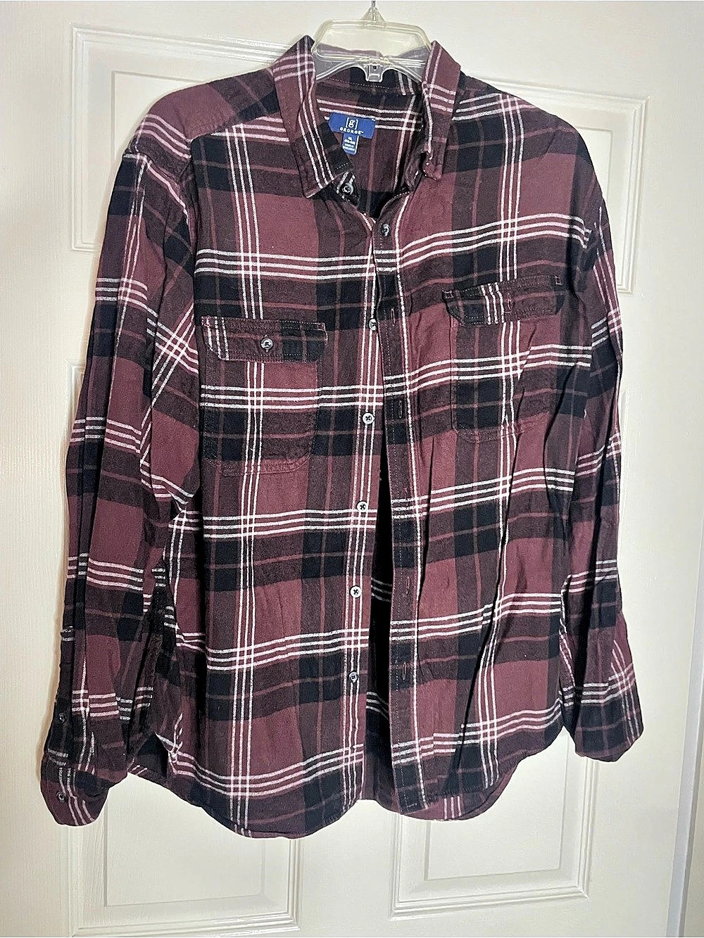 Men's GEORGE Flannel Plaid Button Down Shirt